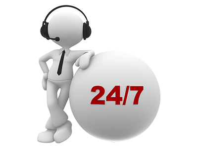 Support client 24 heures sur 24, 7 jours sur 7